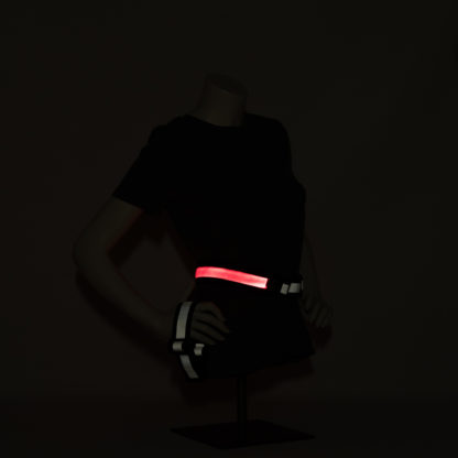 Liio Standard Red: LED USB rechargeable illuminating reflective modular strap/band system - Image 5