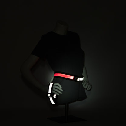 Liio Standard Red: LED USB rechargeable illuminating reflective modular strap/band system - Image 4