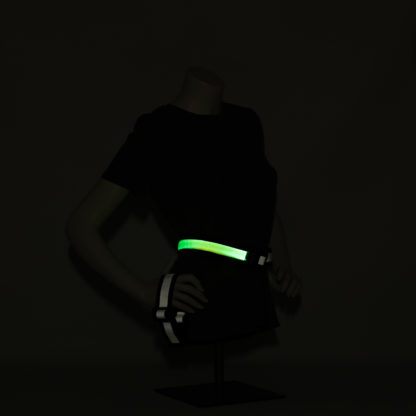 Liio Standard Green: LED USB rechargeable illuminating reflective modular strap/band system - Image 5