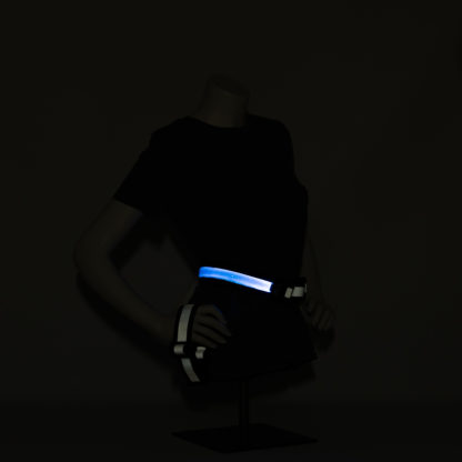 Liio Standard Blue: LED USB rechargeable illuminating reflective modular strap/band system - Image 5