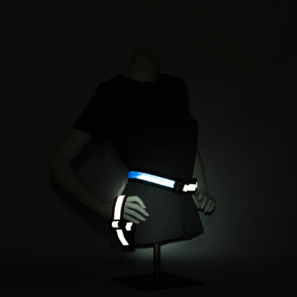 Liio Standard Blue: LED USB rechargeable illuminating reflective modular strap/band system - Image 4