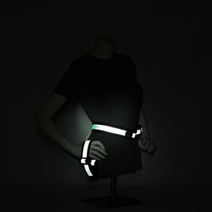 Liio Luxe Green: LED USB rechargeable illuminating reflective modular strap/band system - Image 5