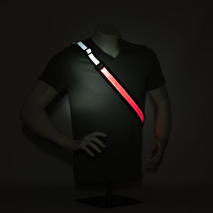 Liio Standard Red: LED USB rechargeable illuminating reflective modular strap/band system - Image 7