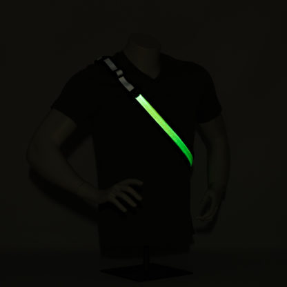 Liio Standard Green: LED USB rechargeable illuminating reflective modular strap/band system - Image 8