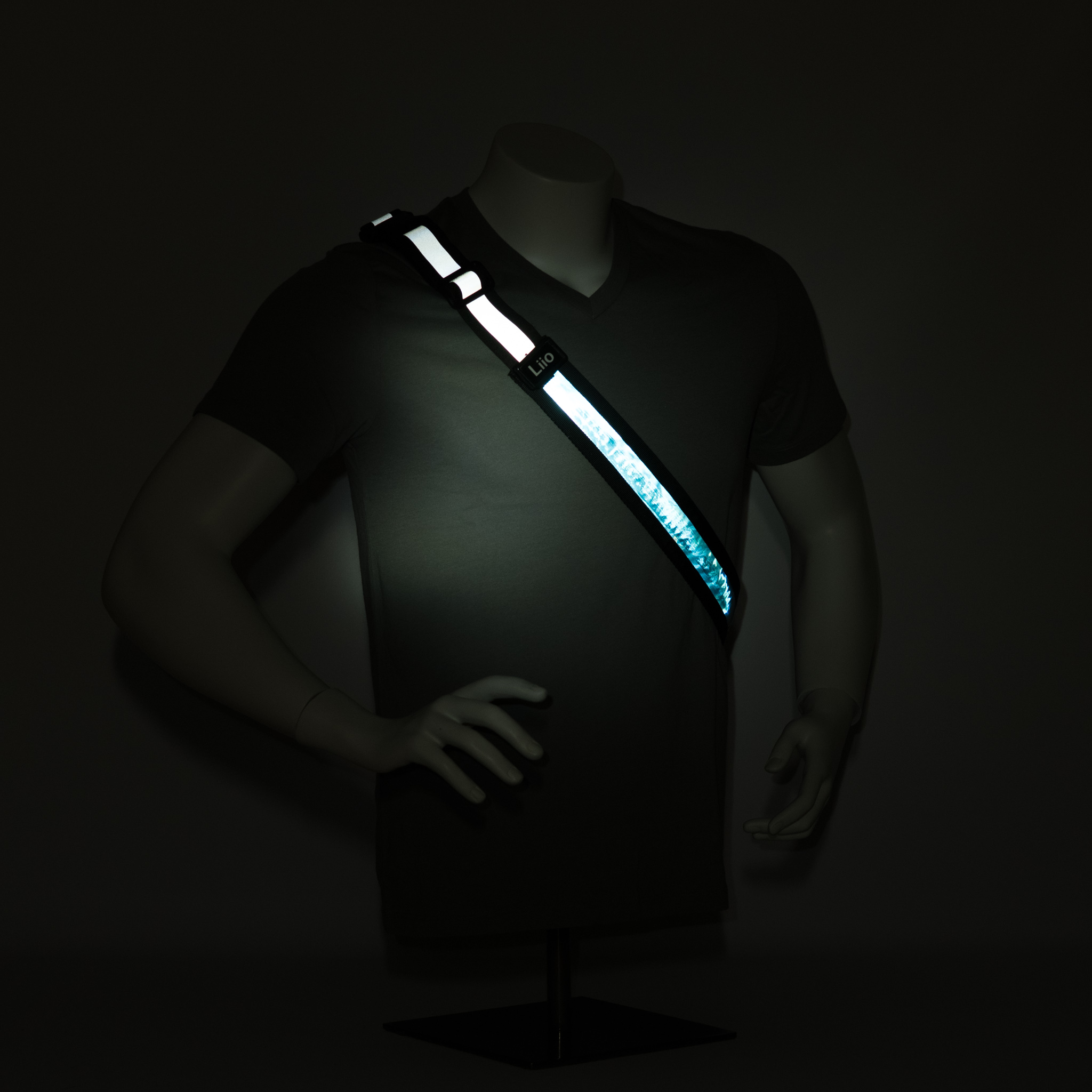 Liio Luxe Blue: LED USB rechargeable illuminating reflective modular ...